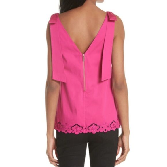 NWT MSRP $195 Ted Baker London Daynaa Bow Shoulder Top Women's Size 5 (US 12) - Picture 4 of 13